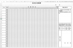 <b>保潔員考勤表下載_保潔員考勤表格式_模板</b>